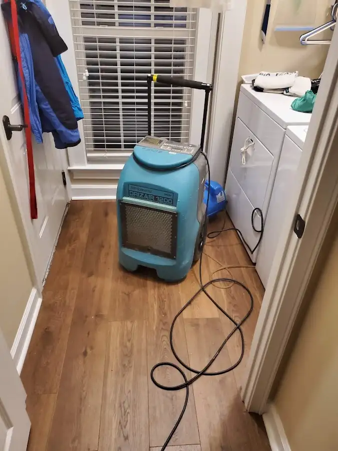 Commercial dehumidifier deployed for Flood Damage Cleanup in Gunbarrel